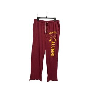 Harry‎ Potter Hogwarts Alumni Pajama Pants Mens L/XL Maroon Team Seeker Lounge